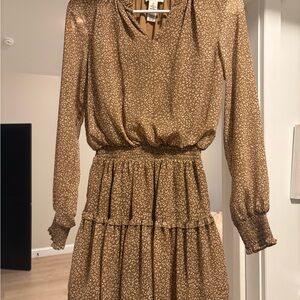 Jessica Simpson Brown Long-Sleeve Dress